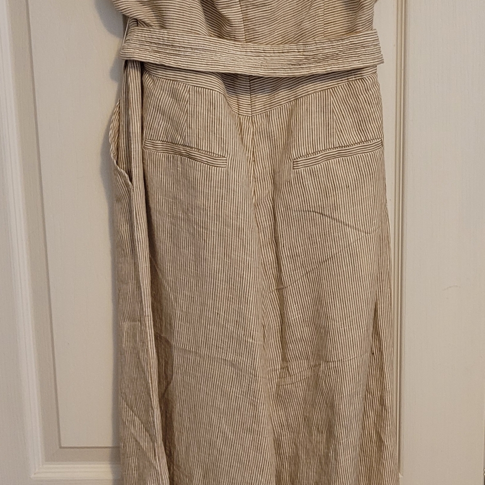 JCrew Like New Linen Jumpsuit Size 12 - Picture 3 of 6